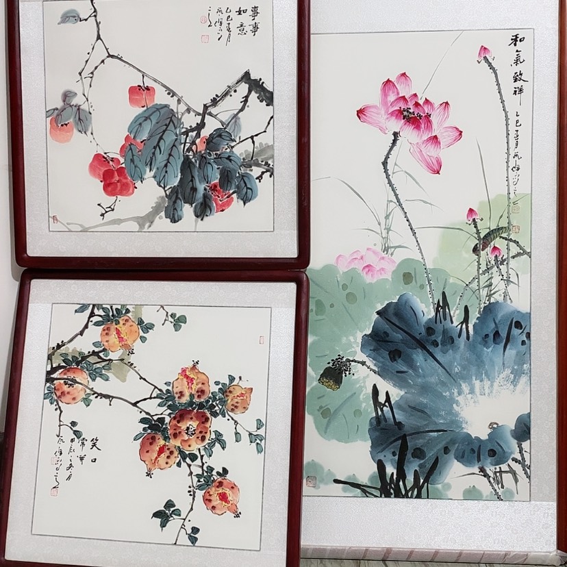 【闪购商品】国画无*称书画作品带框125×65厘米