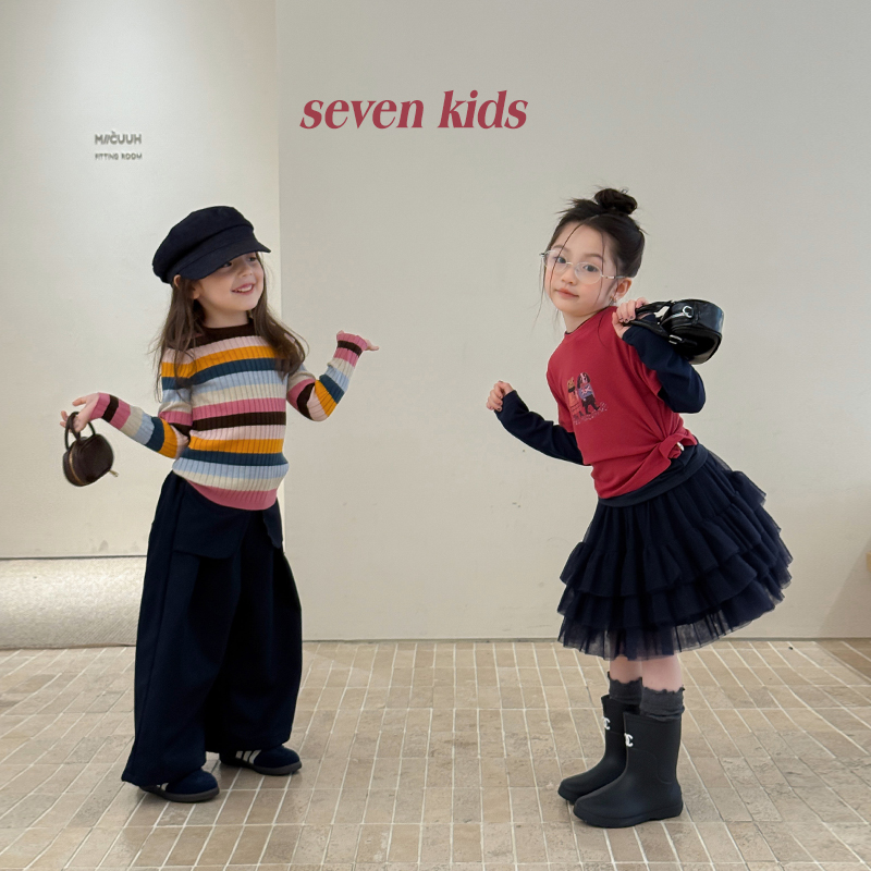 SKF2590女大童韩版洋气两件套卡通T恤秋装新款儿童休闲圆领短袖