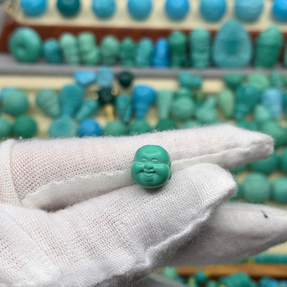 高瓷绿色卡8弥勒佛