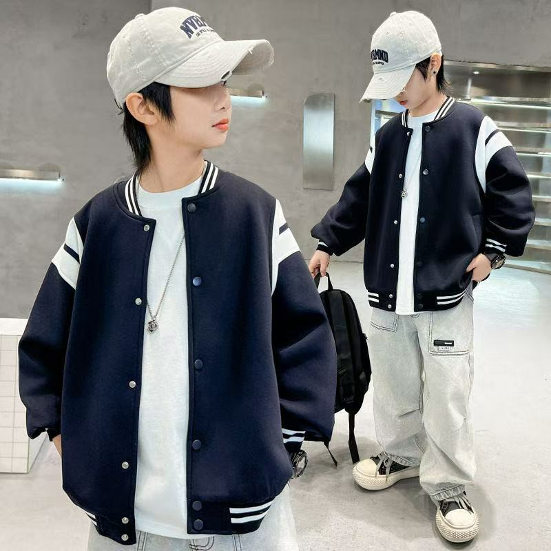 儿童秋装外套2025新款中大童秋款棒球服运动帅气上衣9434