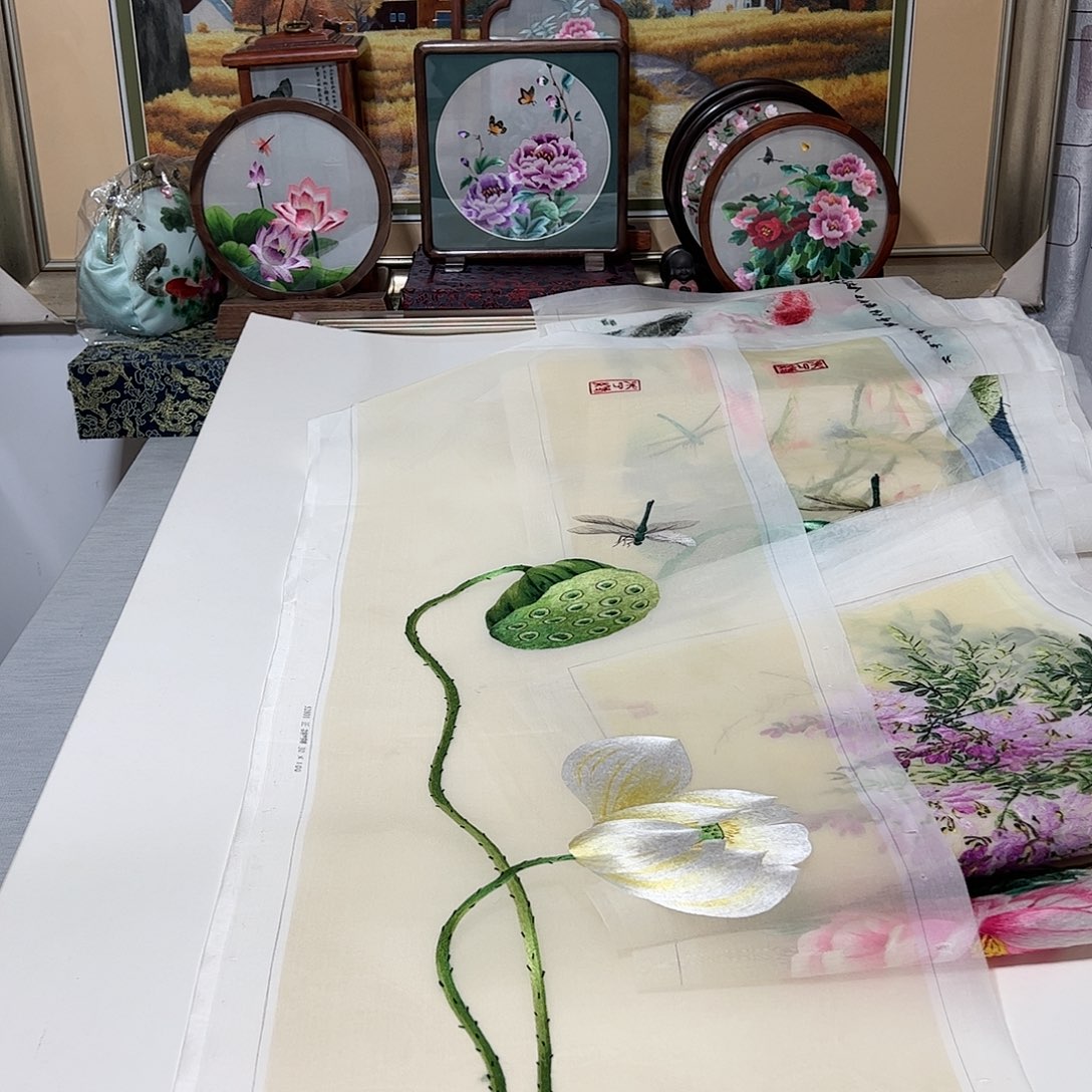 刺绣纯手工刺绣画