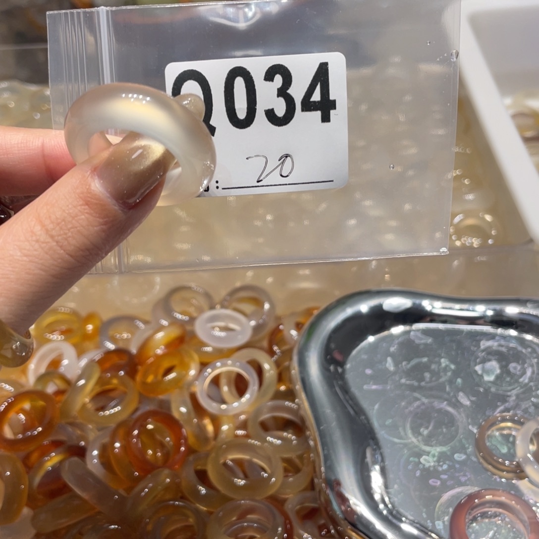 玛瑙/玉髓未镶嵌戒指034