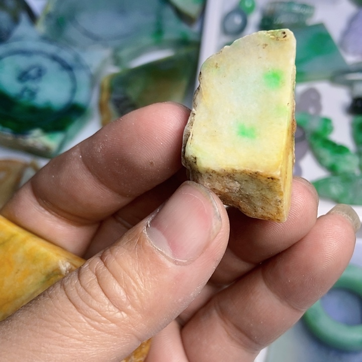 翡翠散珠天然翡翠A货挂件