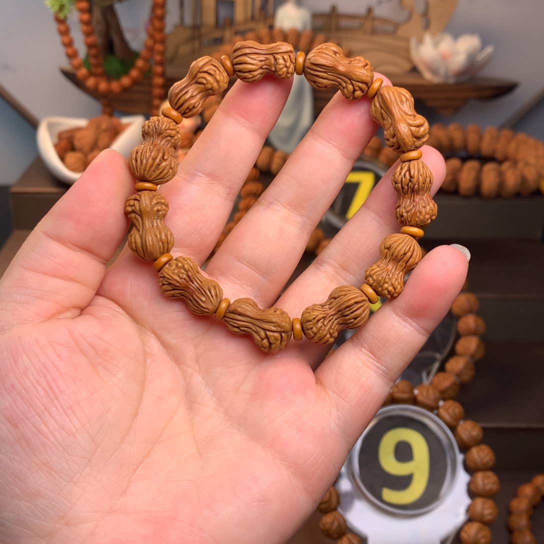 桃核手串龙纹桃核花生