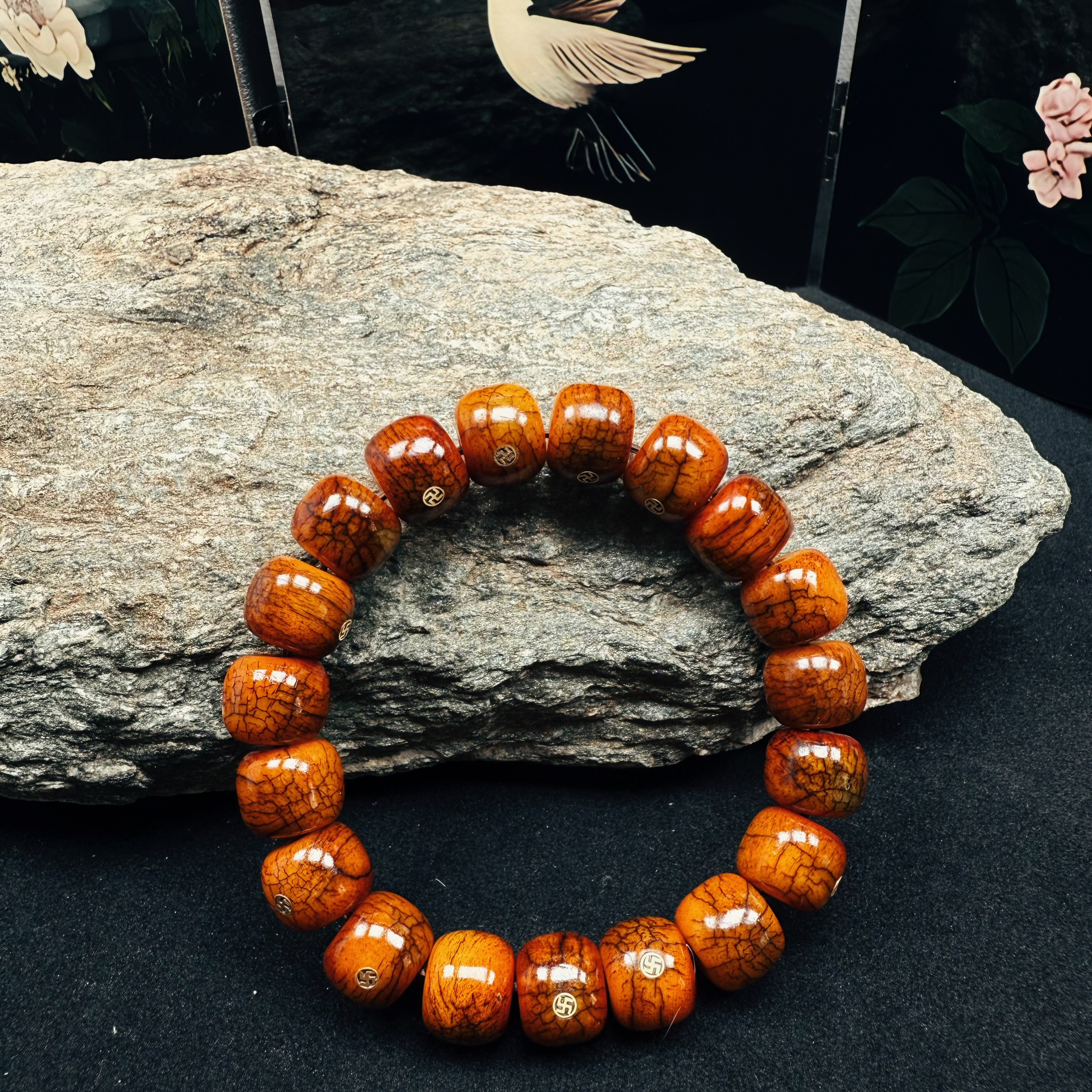 非金属珐琅手链 藏式精美万字手串14