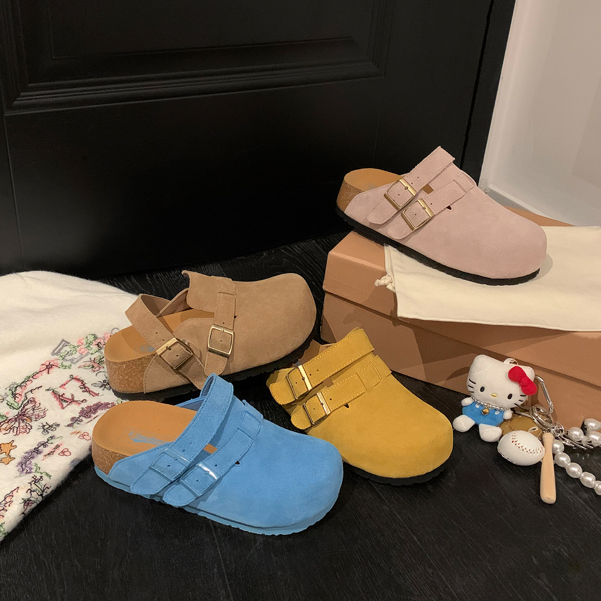 「稳叔」仲夏之夜【增高4cm】春夏百搭勃肯鞋双穿运动德训鞋子女