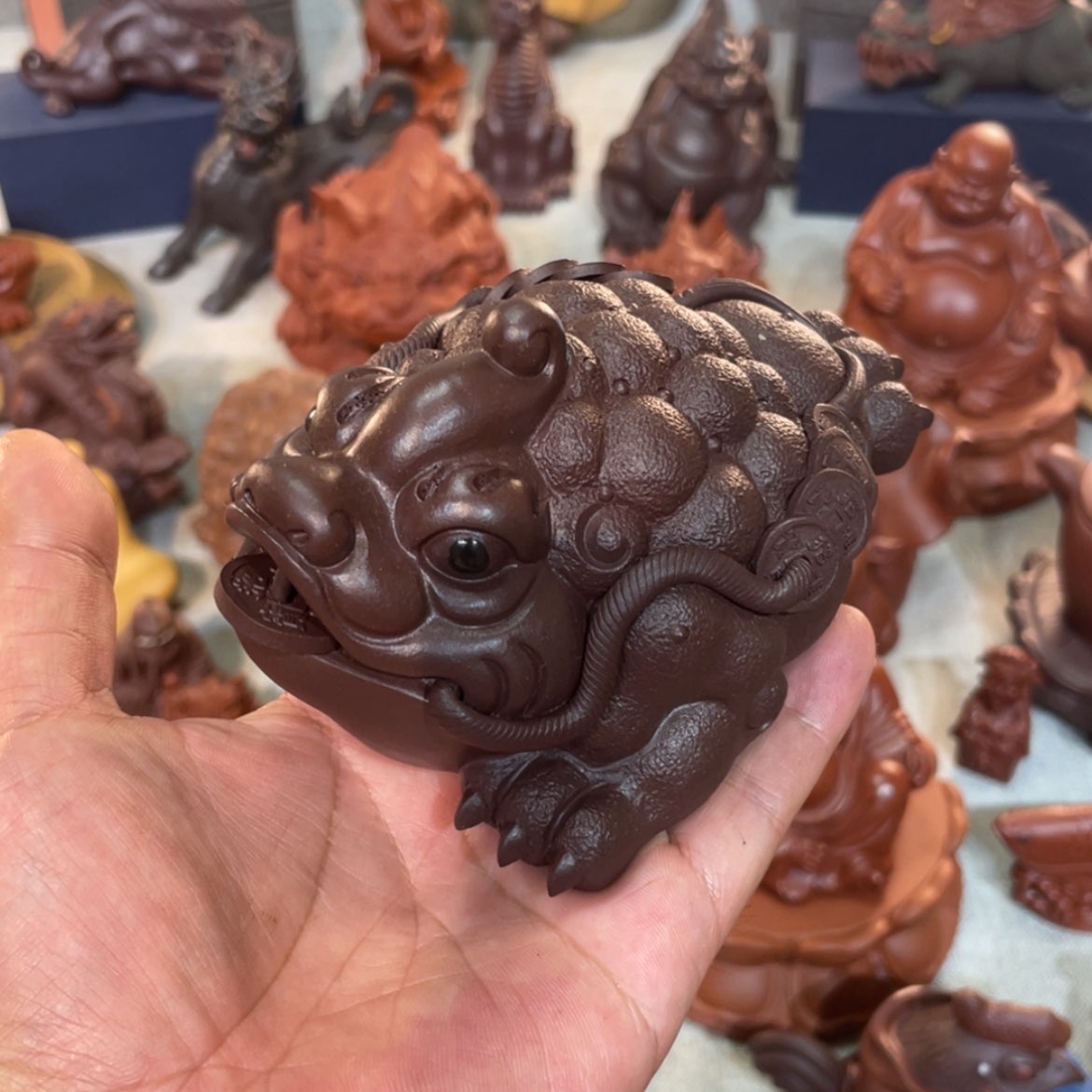 【闪购商品】紫砂茶宠紫泥金蟾