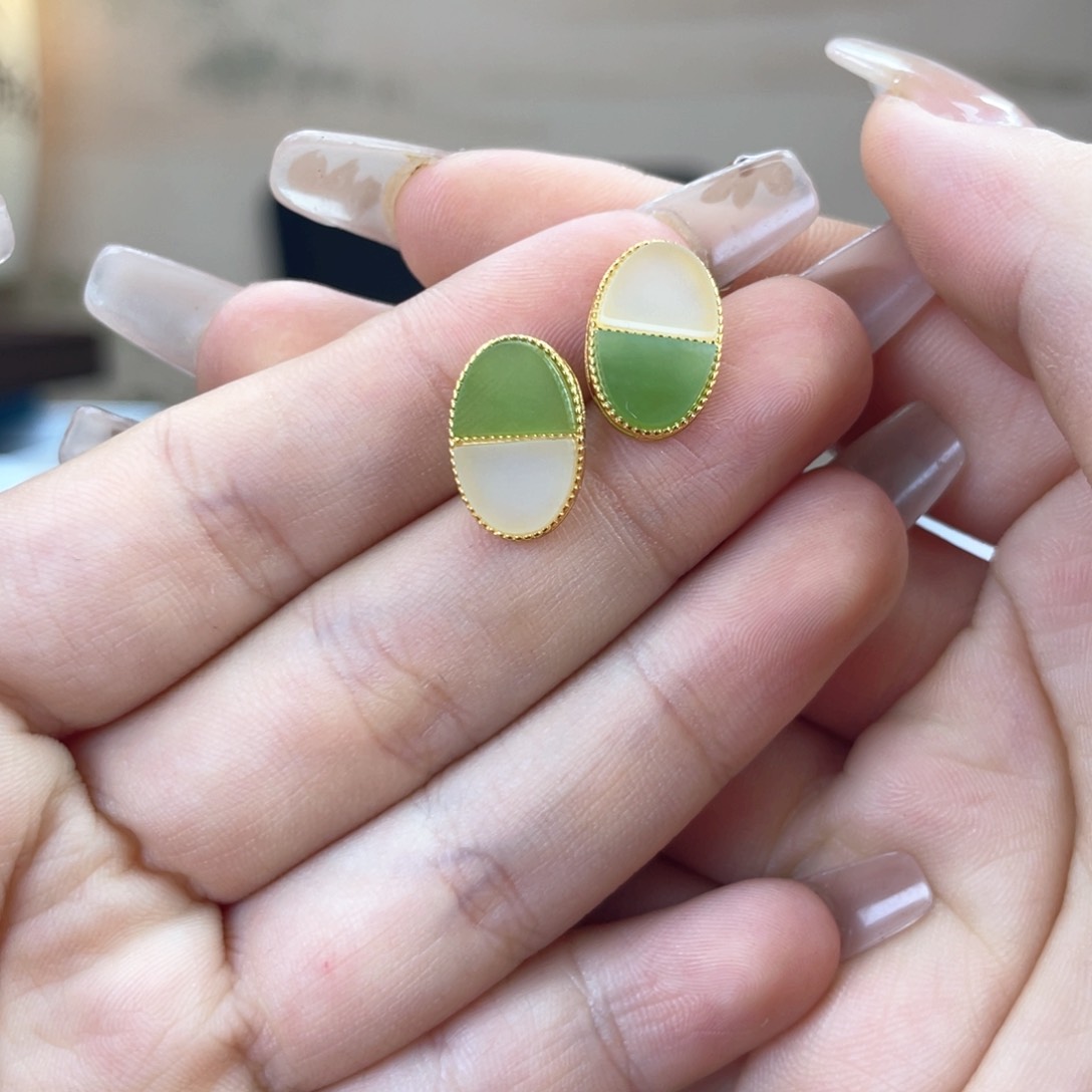 颈饰银S925镶嵌和田玉