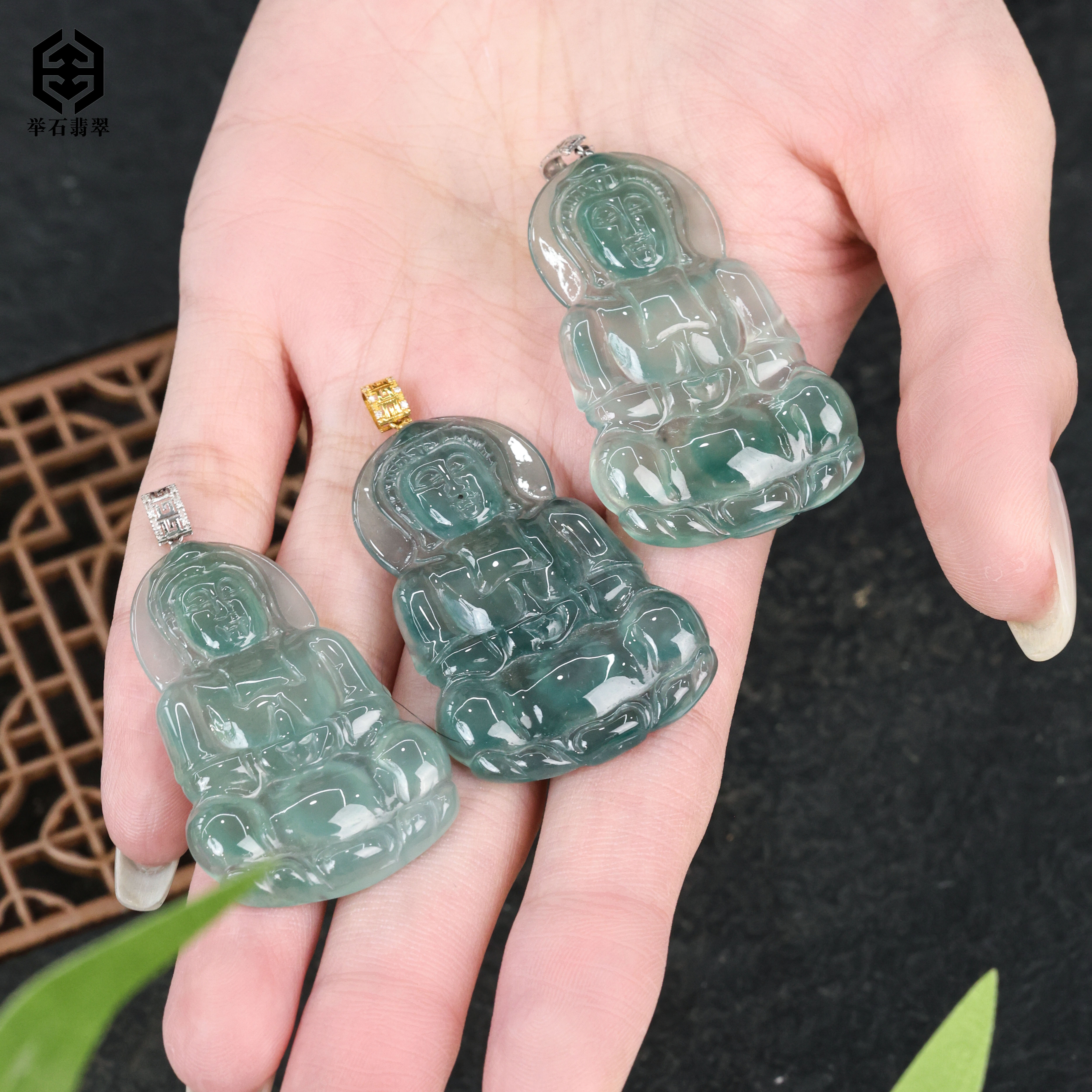 【举石臻品】TH0307-512-148翡翠吊坠18k（一件/多样性发）F