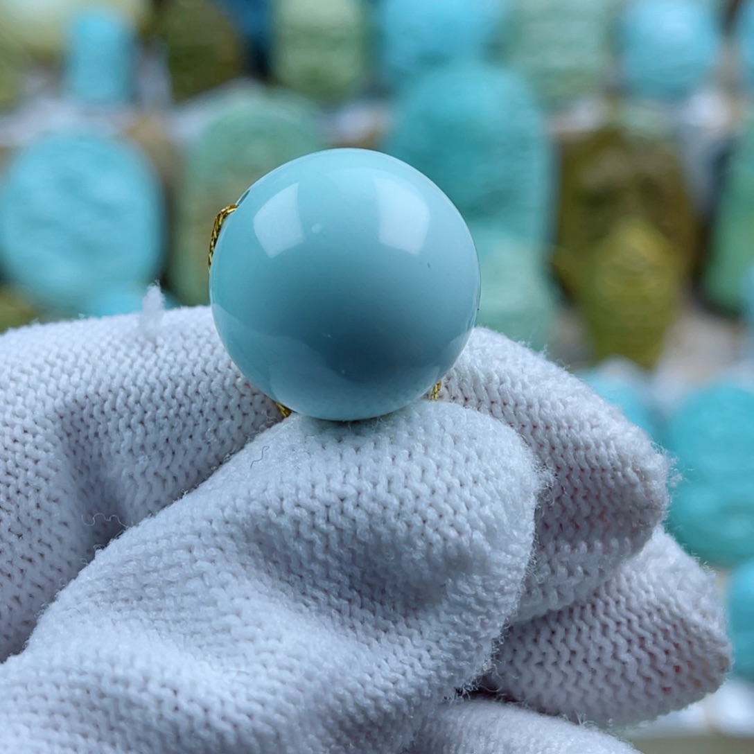 绿松石未镶嵌珠宝奇石17mm