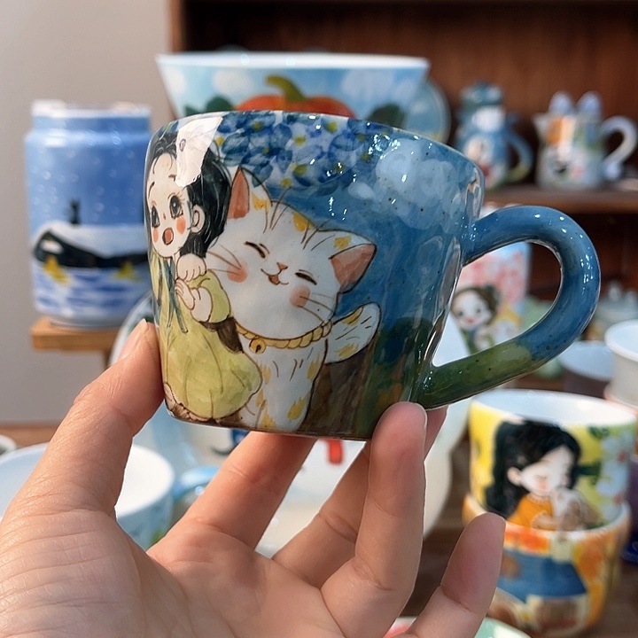 陶景德镇釉下手绘陶瓷 