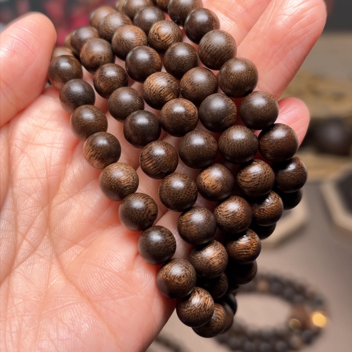 沉香手串越南芽庄白棋楠0.8✖️108