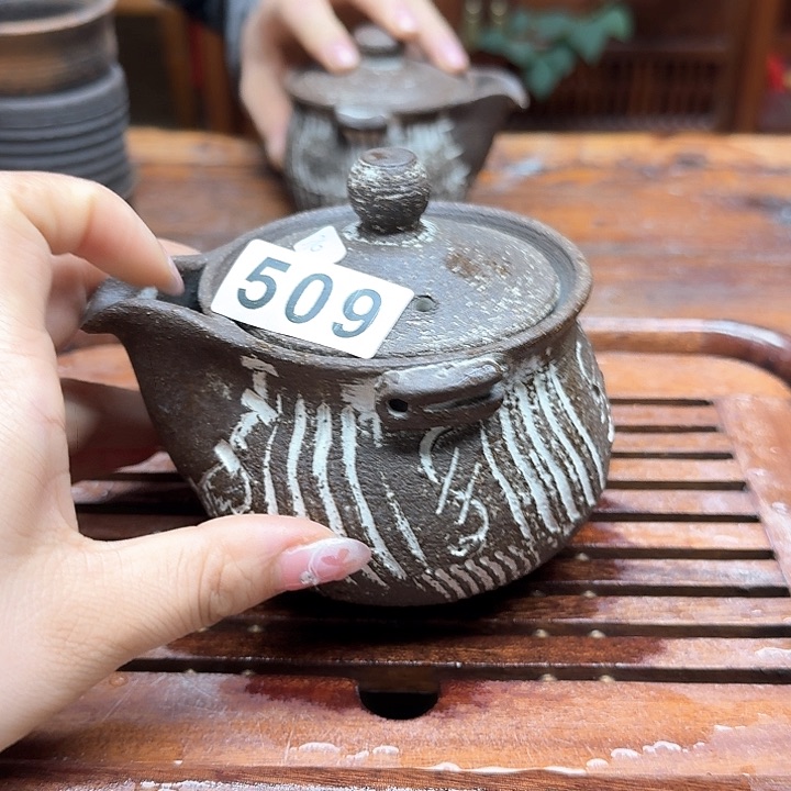 纯手工制作粗陶茶具