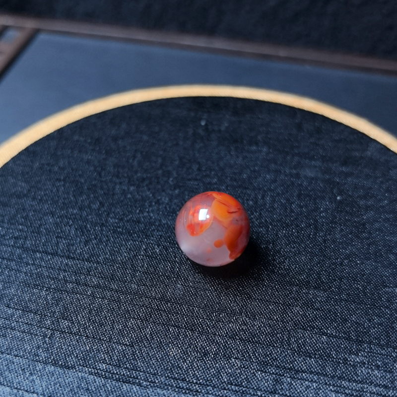 正品川料南红吊坠12mm玫瑰红南红玛瑙吊坠