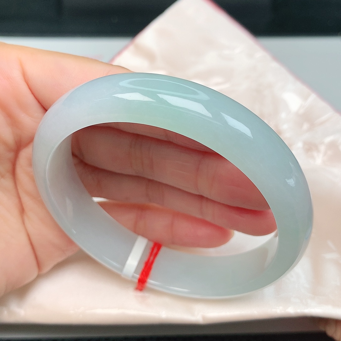 未镶嵌手镯翡翠冰胶晴绿21