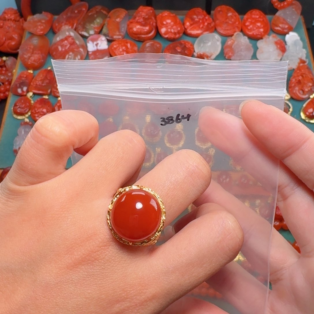 南红玛瑙南红 银S925镶嵌