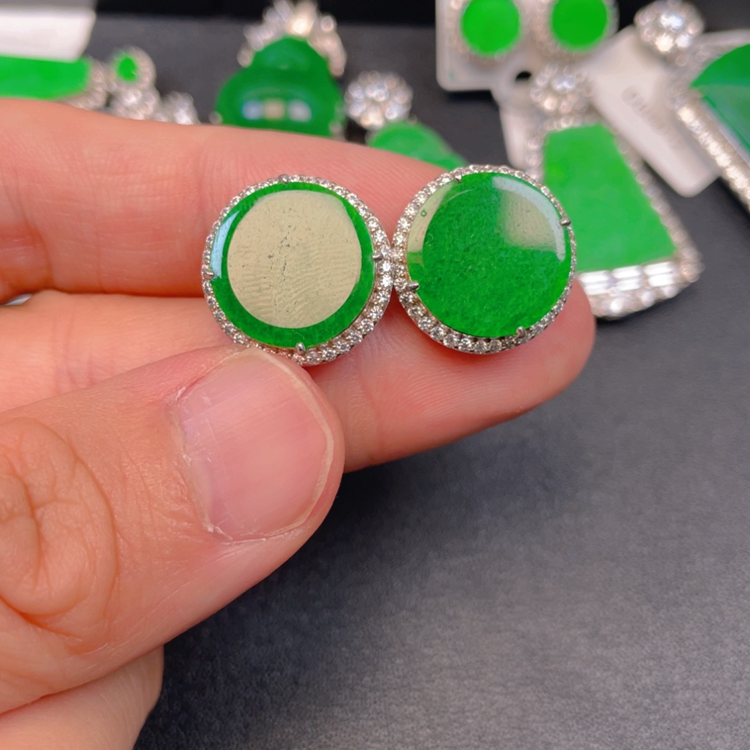 翡翠银S925镶嵌颈饰