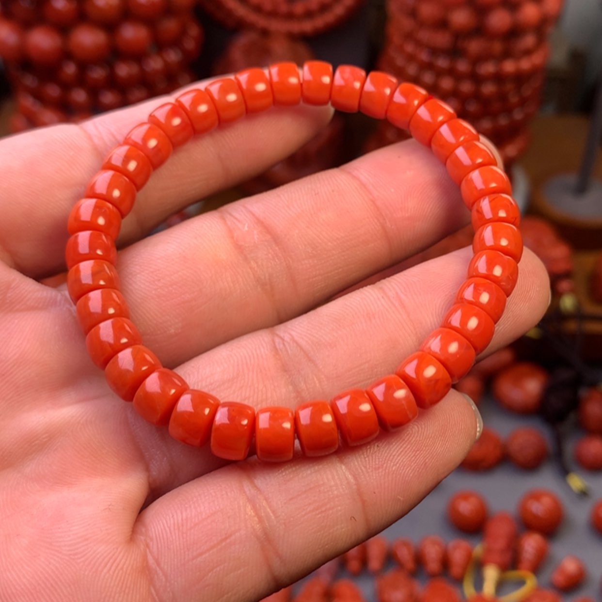 【闪购商品】南红玛瑙瓦西精工直切手串卡7➕未镶嵌