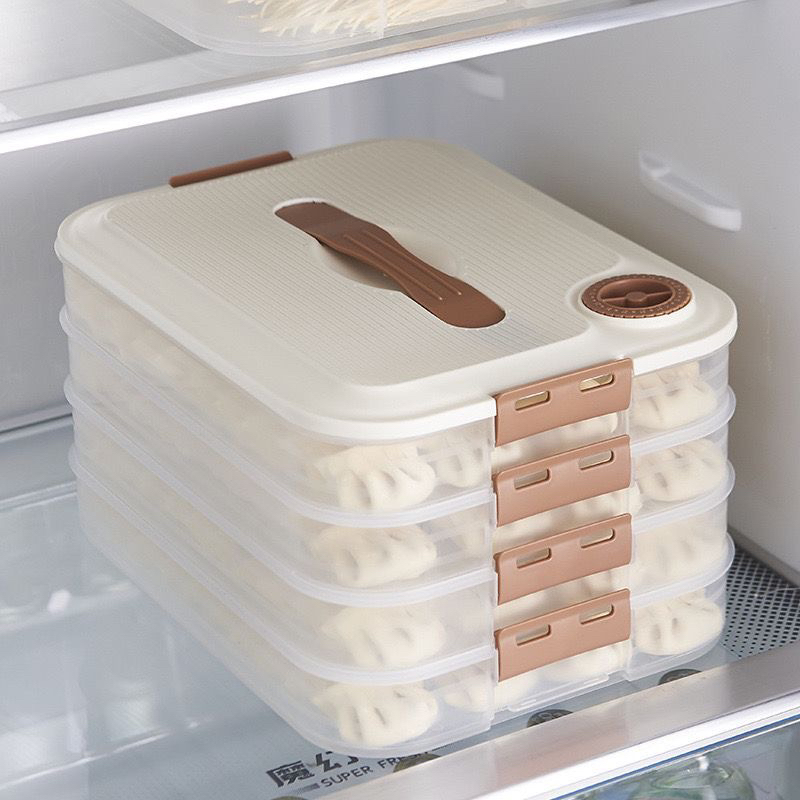 饺子盒食品级冷冻专用密封保鲜盒水饺馄饨速冻家用厨房冰箱收纳盒