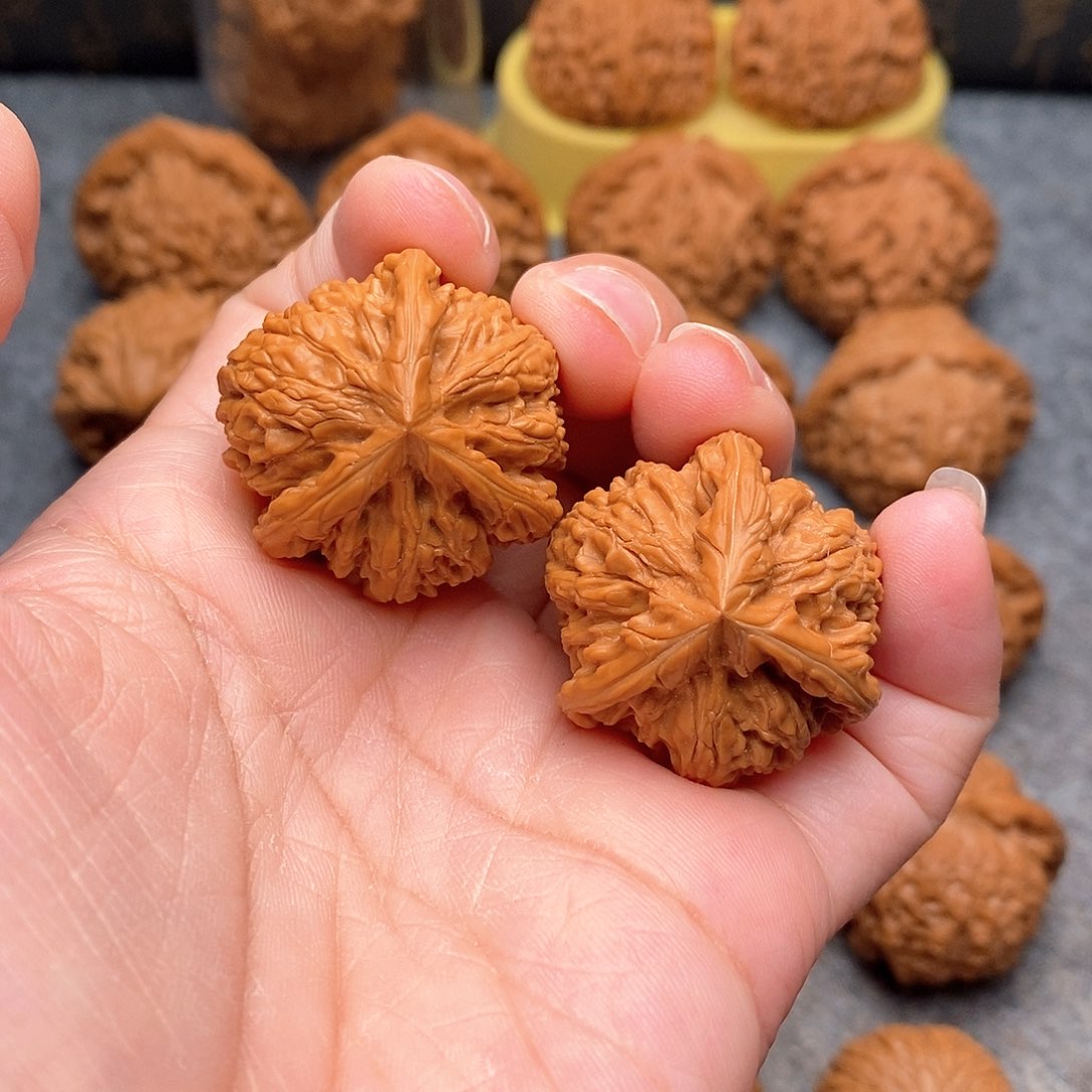 文玩核桃把件精品御龙粗筋三棱33全品