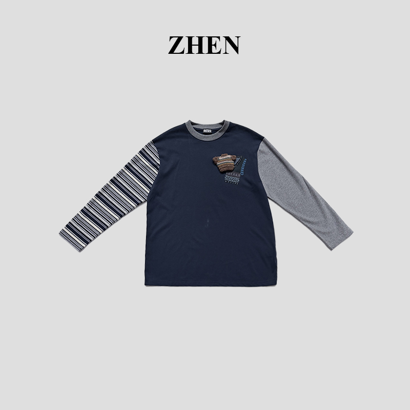 【ZHEN】25K02034 2025新款修身显瘦气质小众设计师款长袖T恤打底