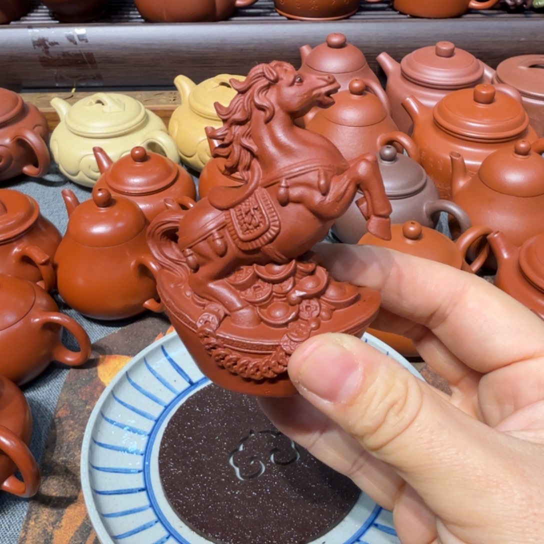 紫砂茶壶马紫砂朱泥