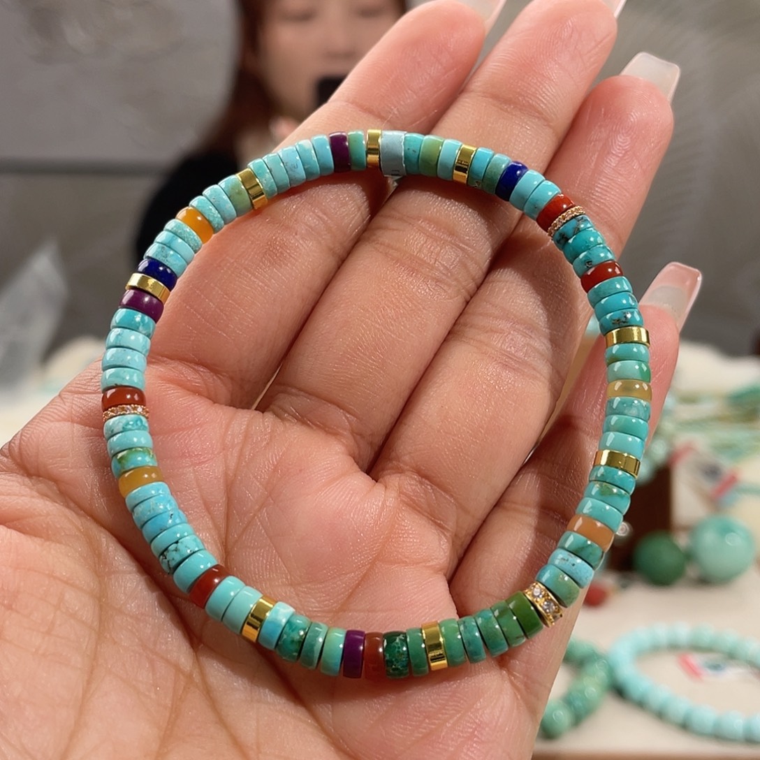 绿松石未镶嵌彩虹药片卡5