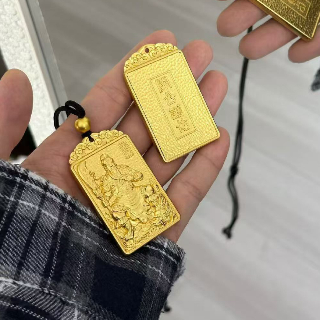 合金布艺吊坠 关公佛佑关公吊坠霸气