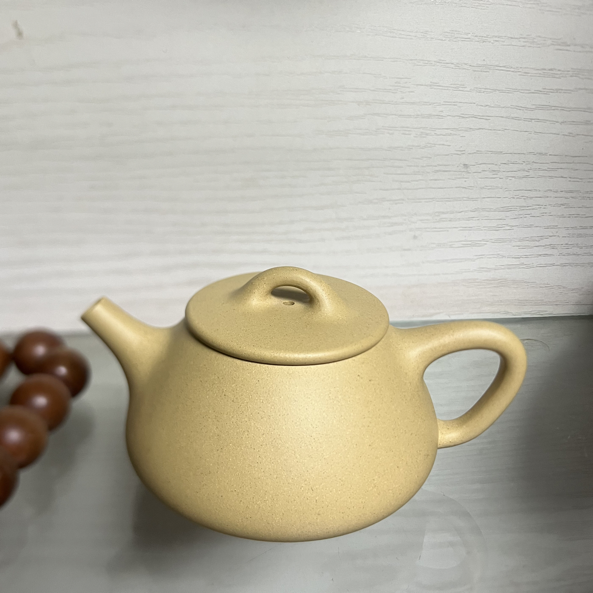 宜兴紫砂壶半手制壶工艺段泥平盖小石瓢210毫升