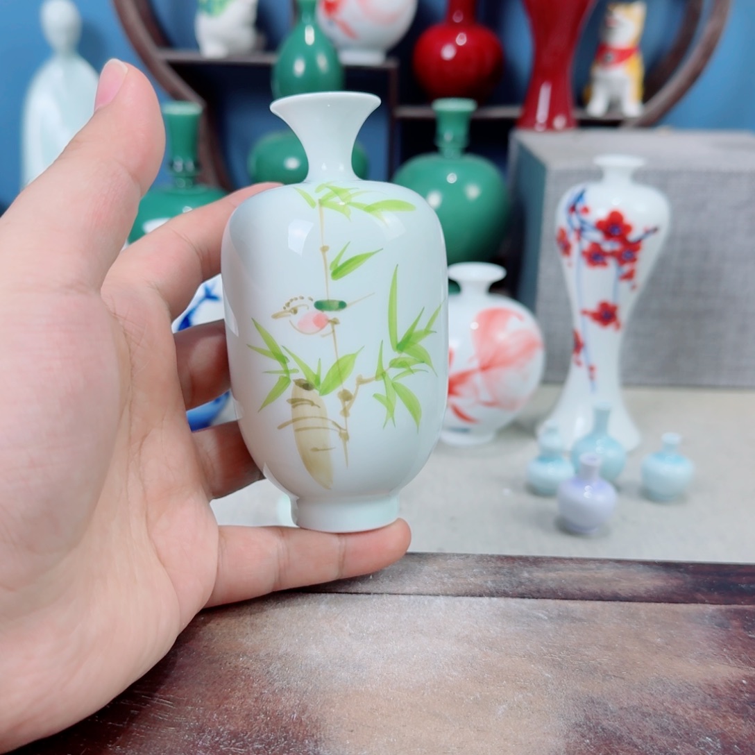 陶瓷手工小花器摆件