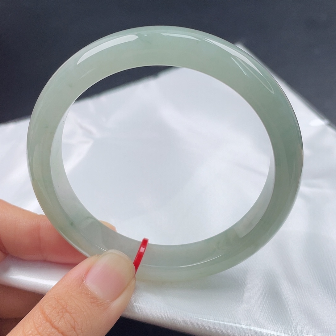 翡翠未镶嵌手镯5859正圈