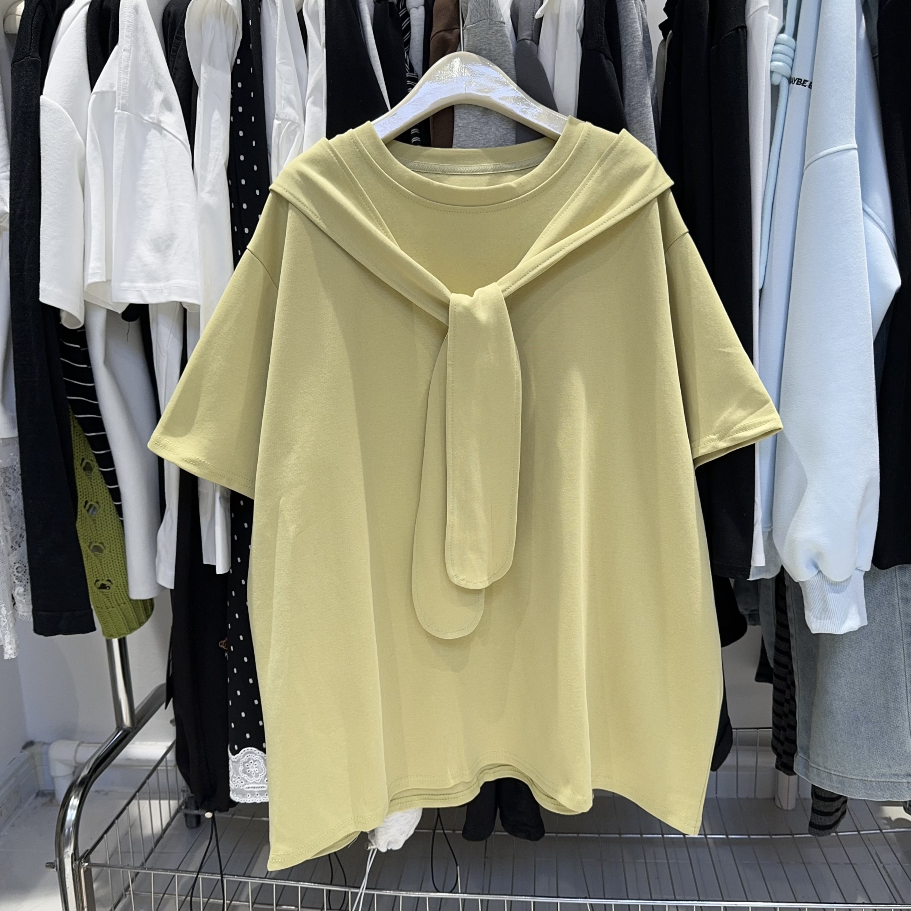 （十八家）9836小披肩假两件韩版T恤