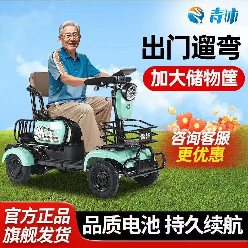 48V锂电（铁锂）老年人电动四轮代步车接送孩子神器高端智能车型