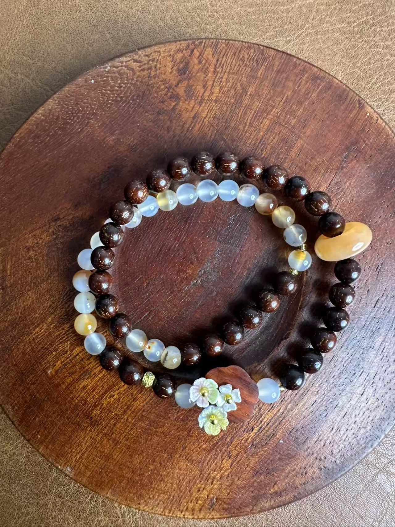 MTYC 048 赞比亚血檀双圈手串（无礼盒）