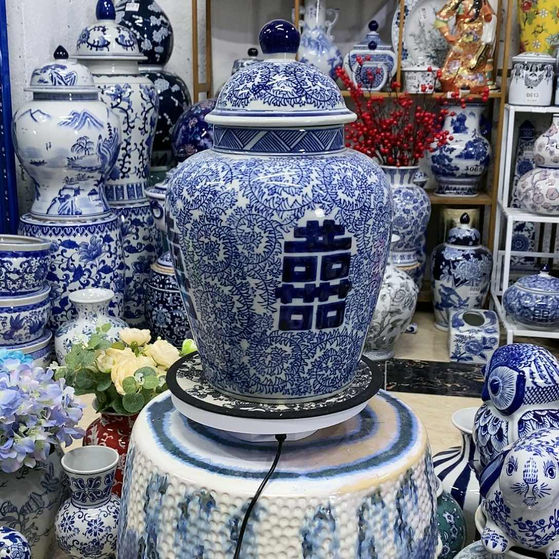 【闪购商品】摆件梦*年将军罐瓷器……………………………………