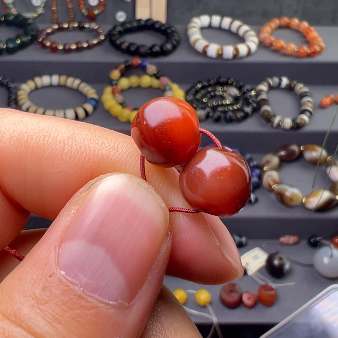 玛瑙/玉髓合金玛瑙对珠