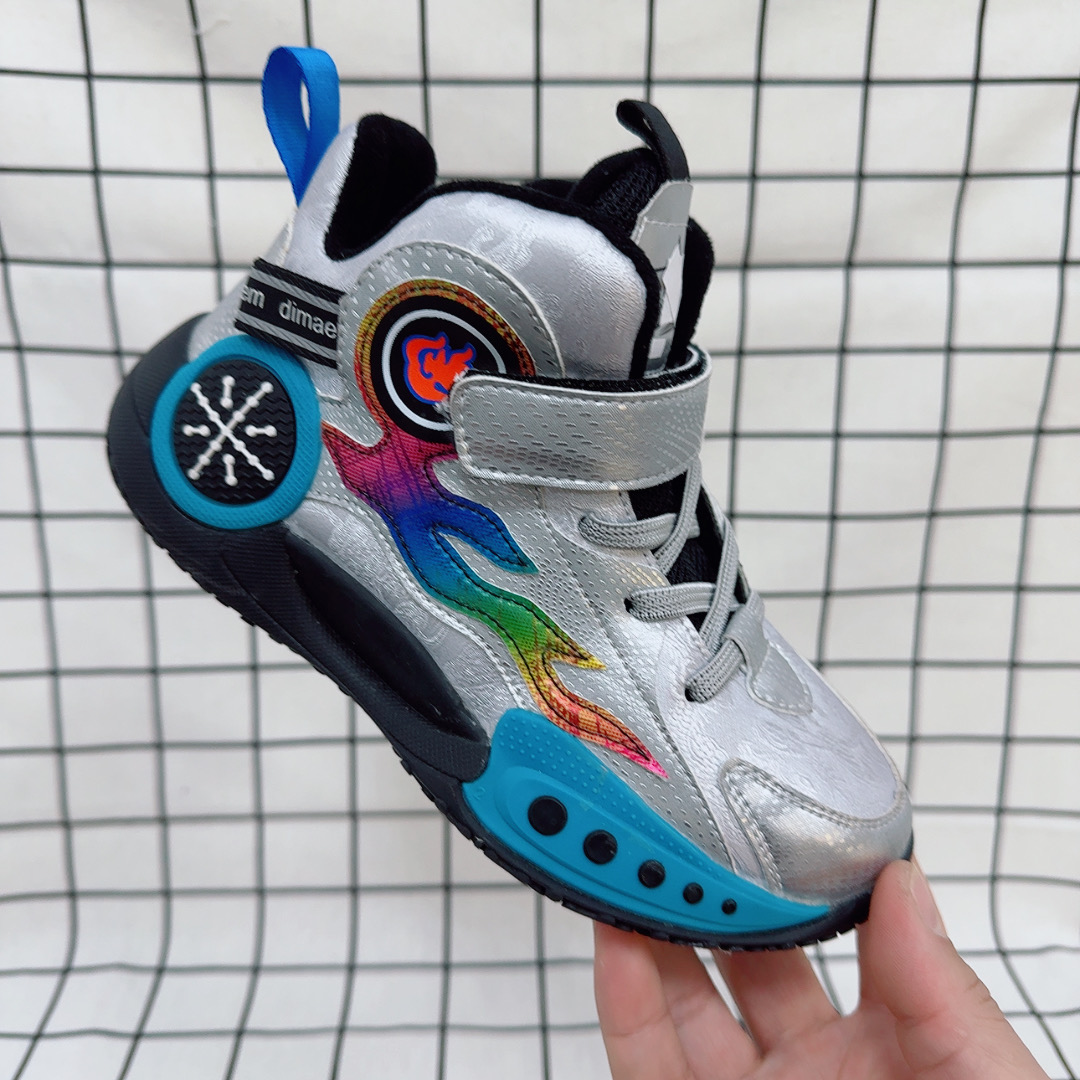 32-37码秋冬季运动男中童鞋 皮面防水加厚保暖棉童鞋 峰538026R