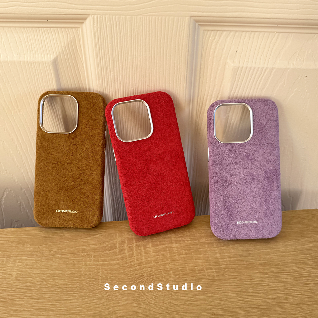 secondstudio原创高级麂皮绒质感iPhone16promax磁吸15pro手机壳