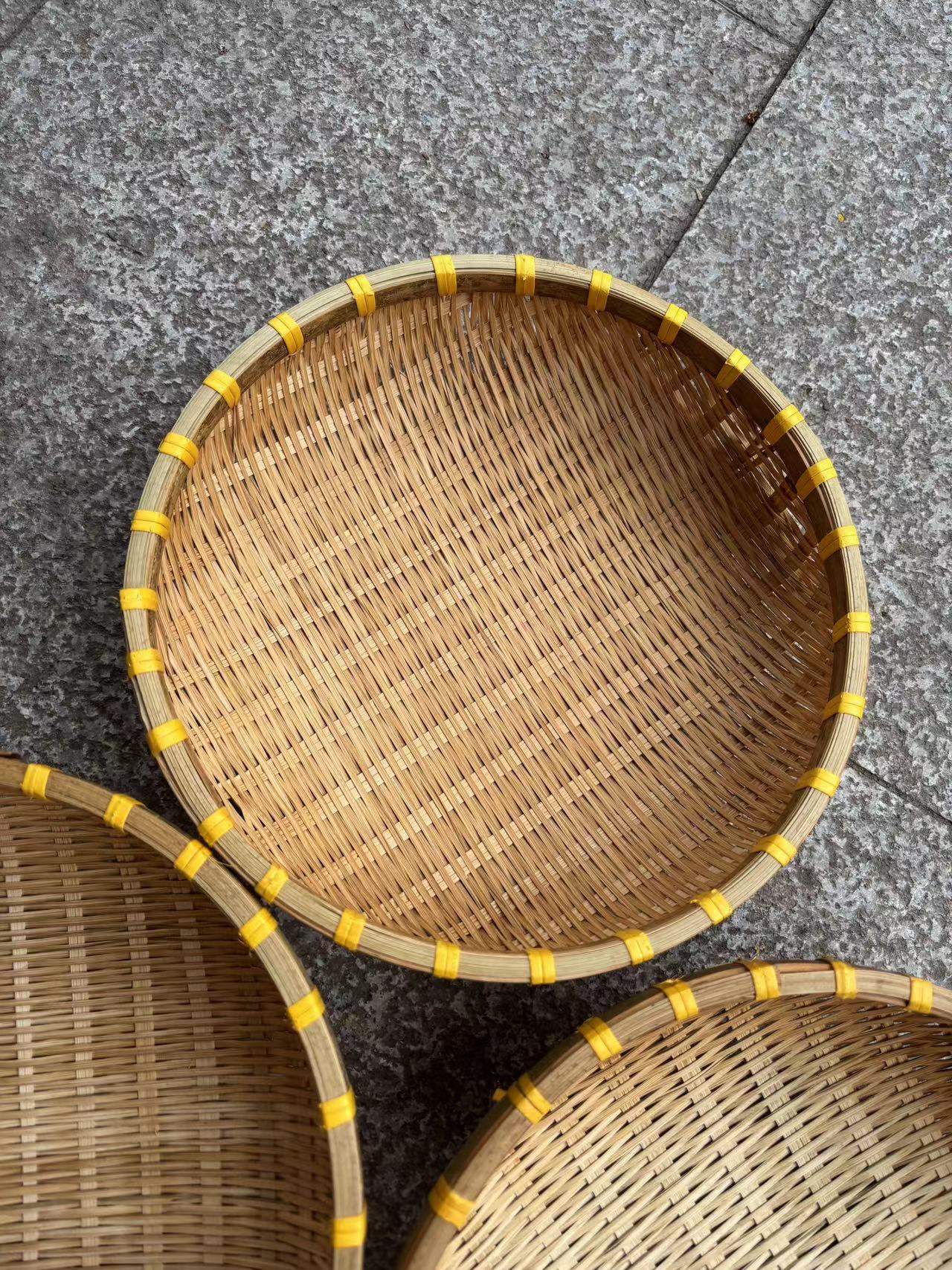 Y农家自制烟熏密编馒头筐三个密编25-28-31