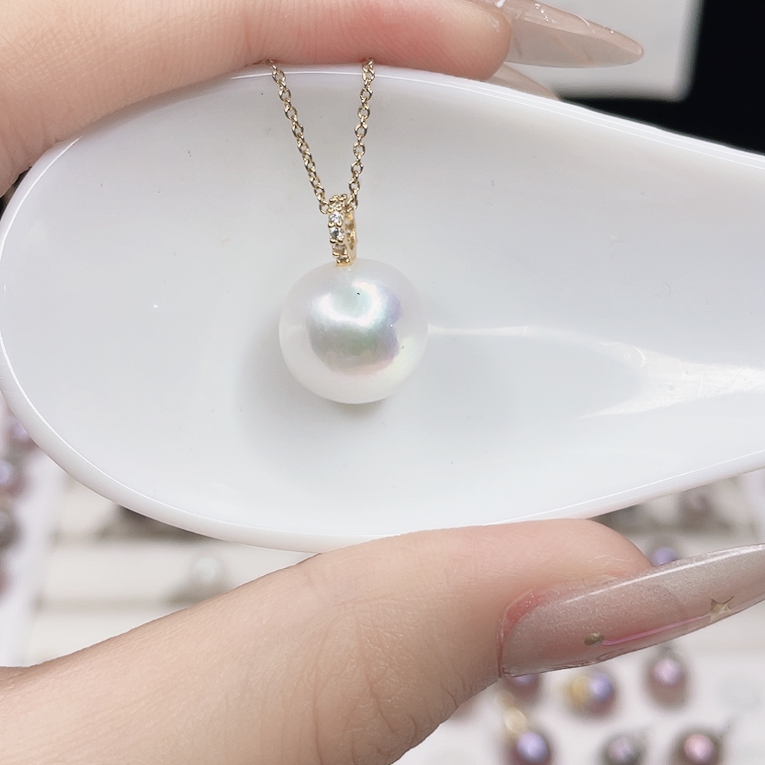 合金淡水珍珠吊坠(赠链)