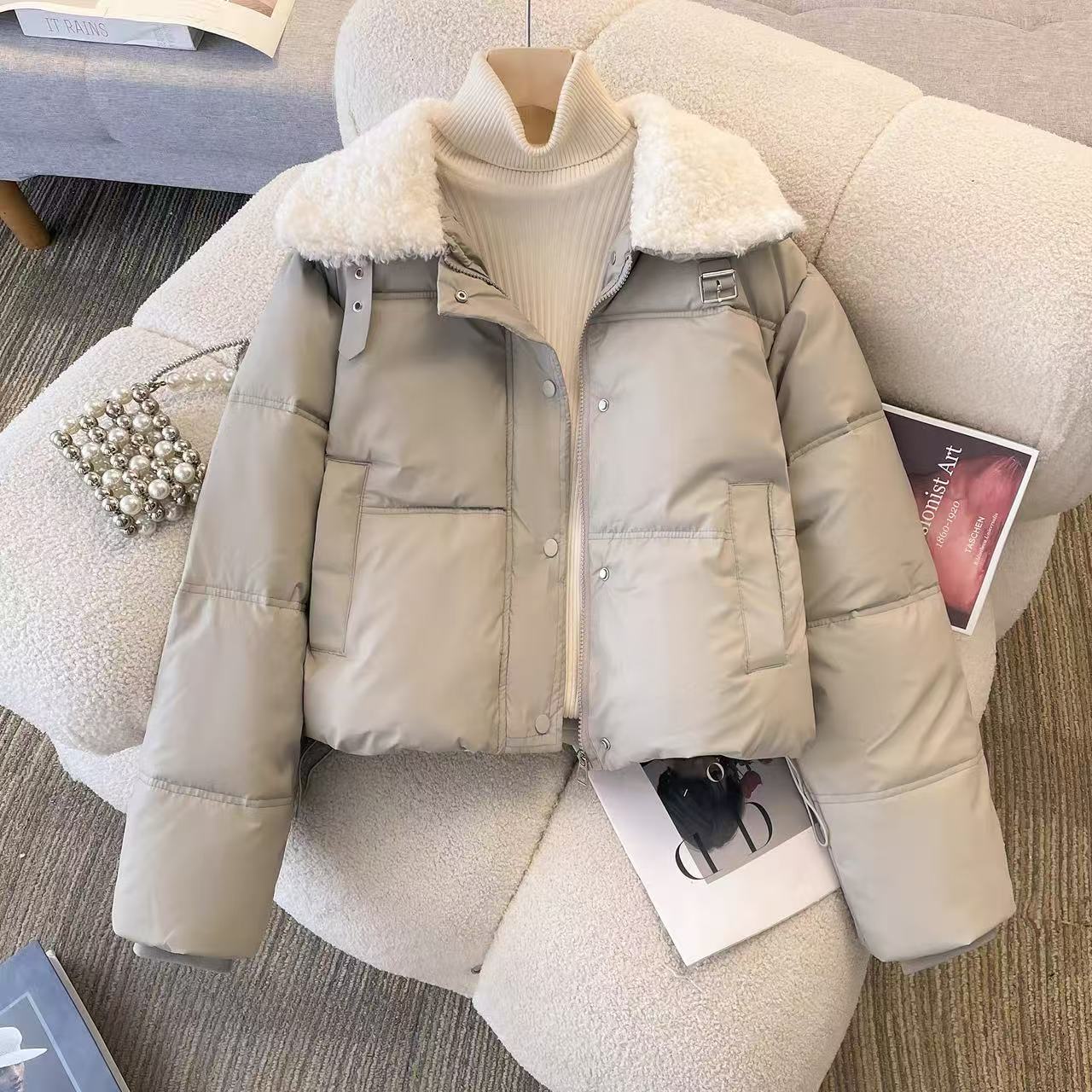 【A761-A770】常规款短款棉衣女小个子黄色棉服休闲 主图没有