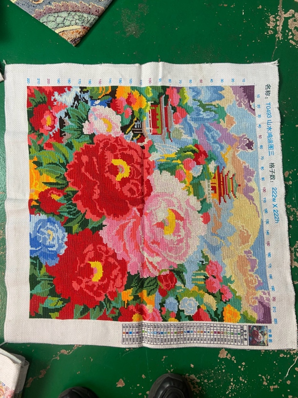 纯手工十字绣成品71×71cm