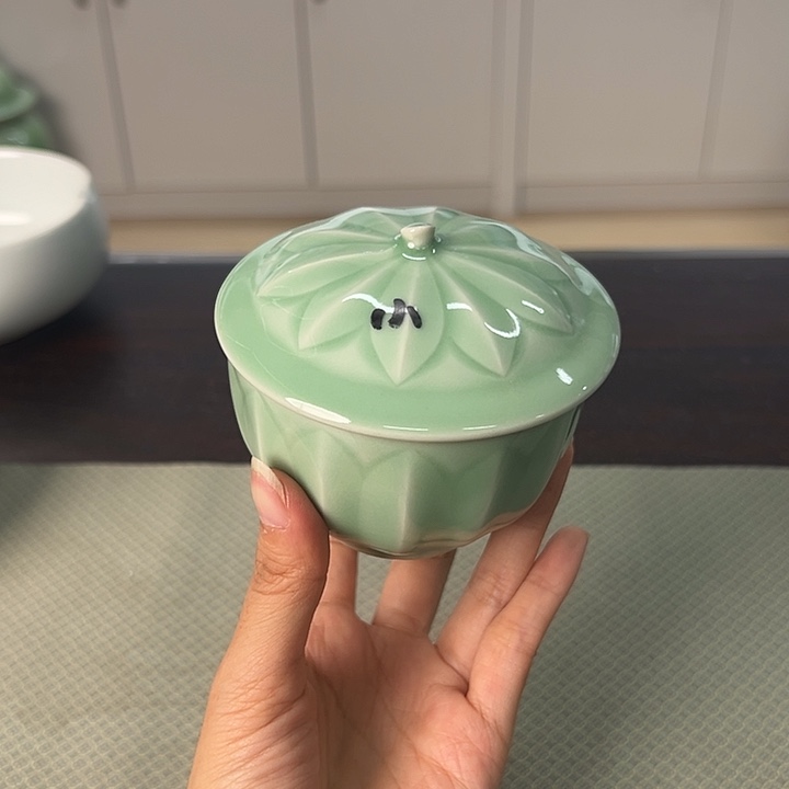 龙泉云间青瓷小米茶器