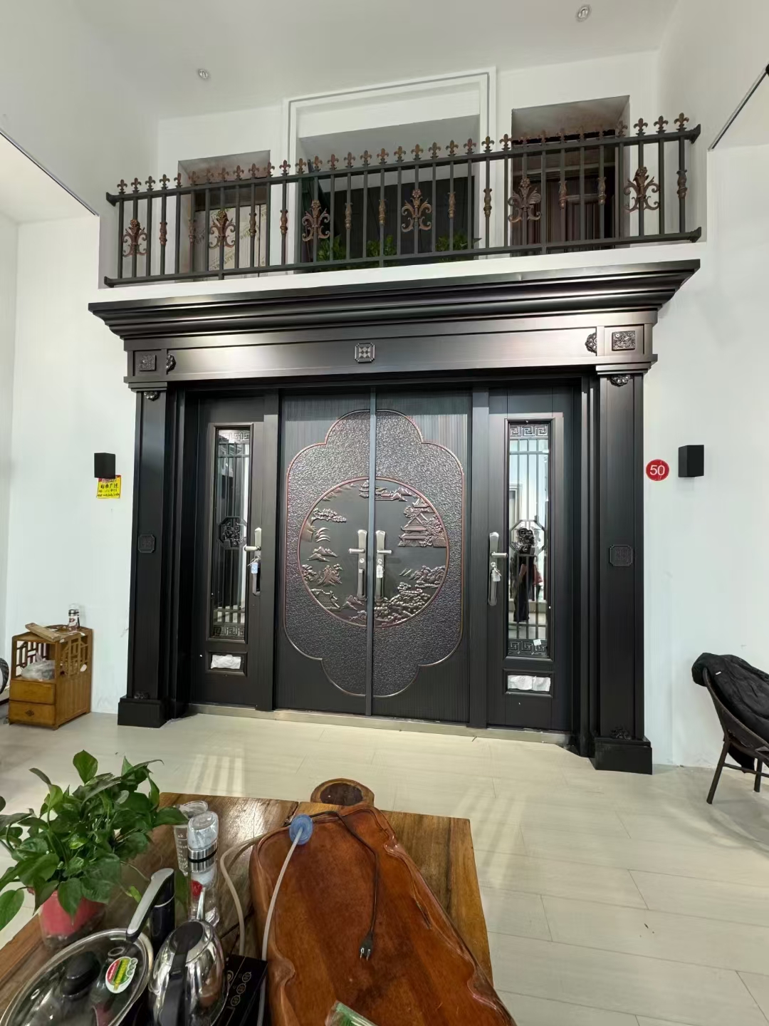 钛镁合金四开子母门+【山清水秀】定制意向卡非实物