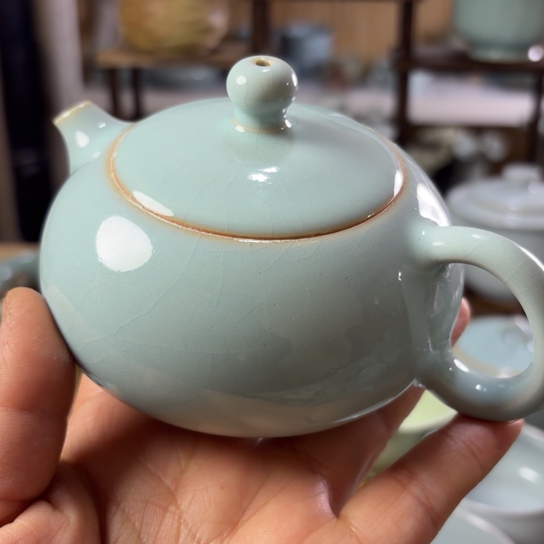 汝州原矿汝瓷手工天晴微瑕