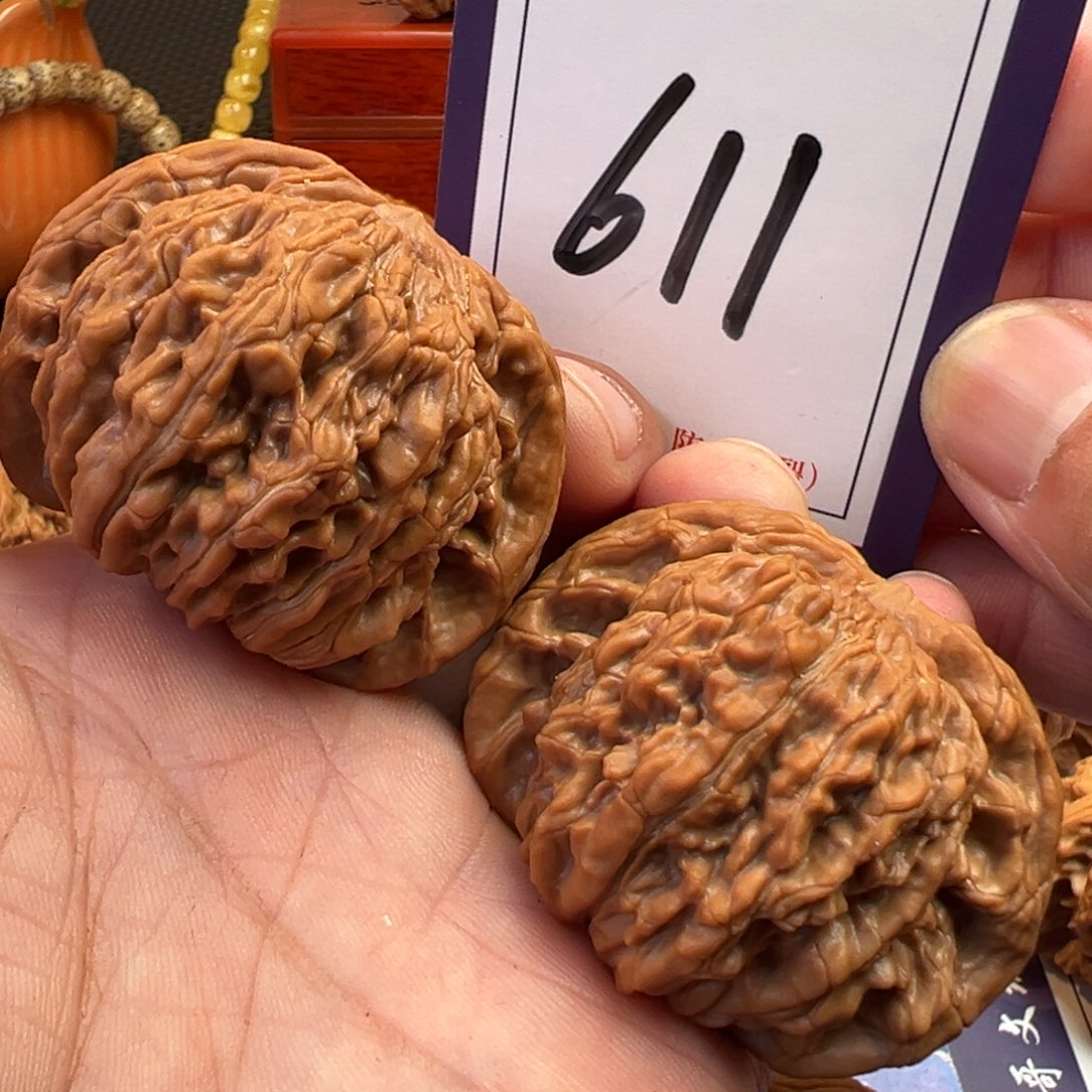 文玩核桃把件全品平谷四座楼48.5尺寸611号