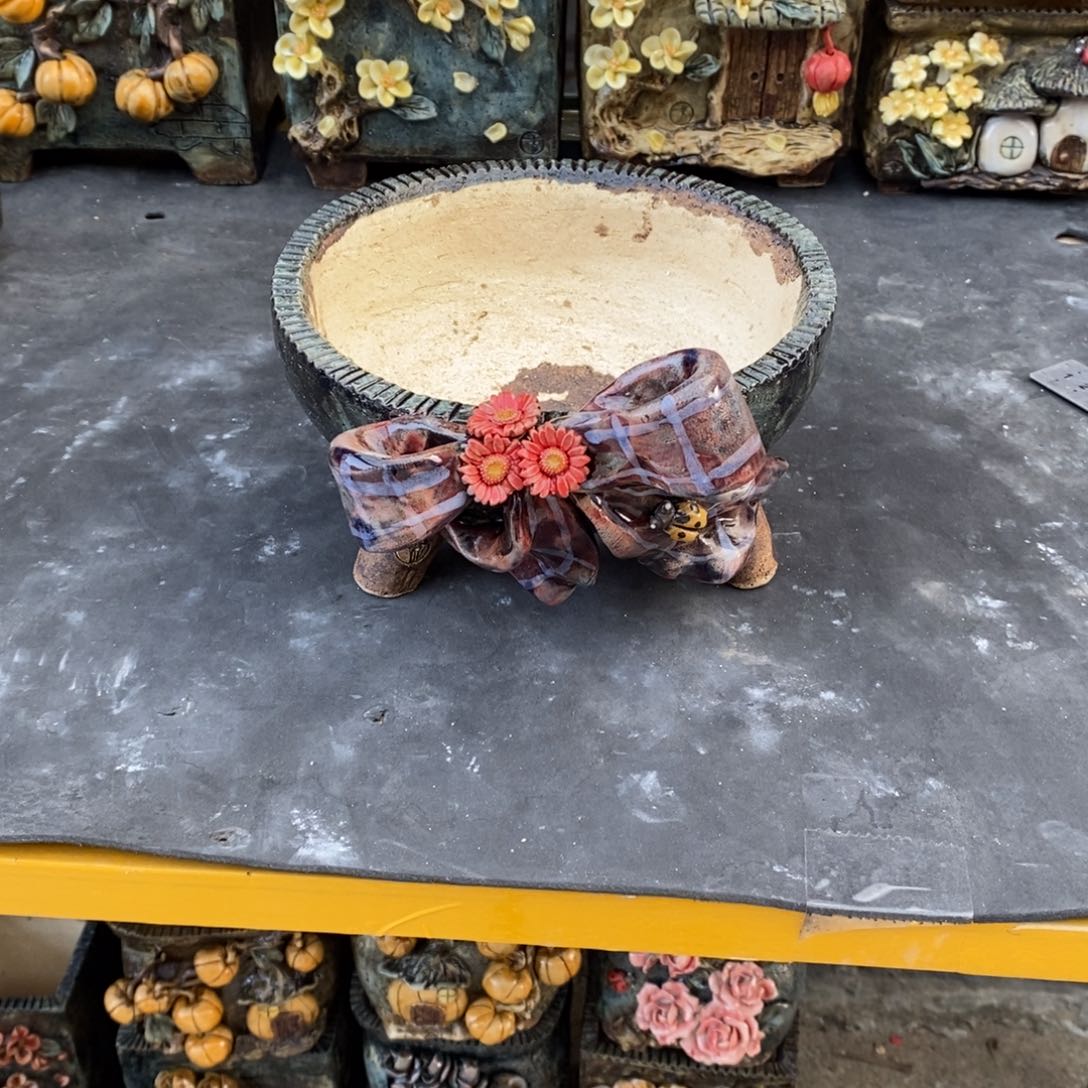 红陶青藤花器多肉花盆