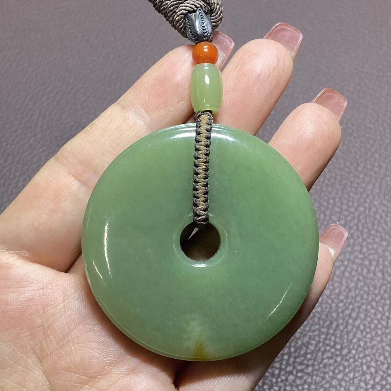 析木河磨玉平安扣