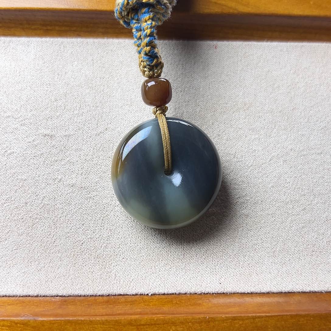 手链未镶嵌和田玉新疆楼兰三色平安扣 油润