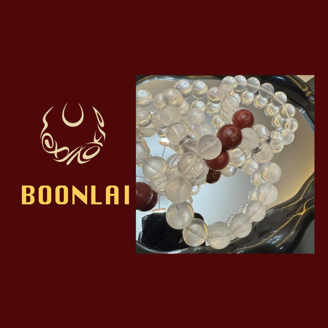 铜合金莫桑石手链 Boonlai 双拼透明珠珠手链1310